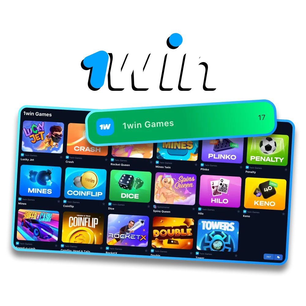 1Win platform has developed its own games.
