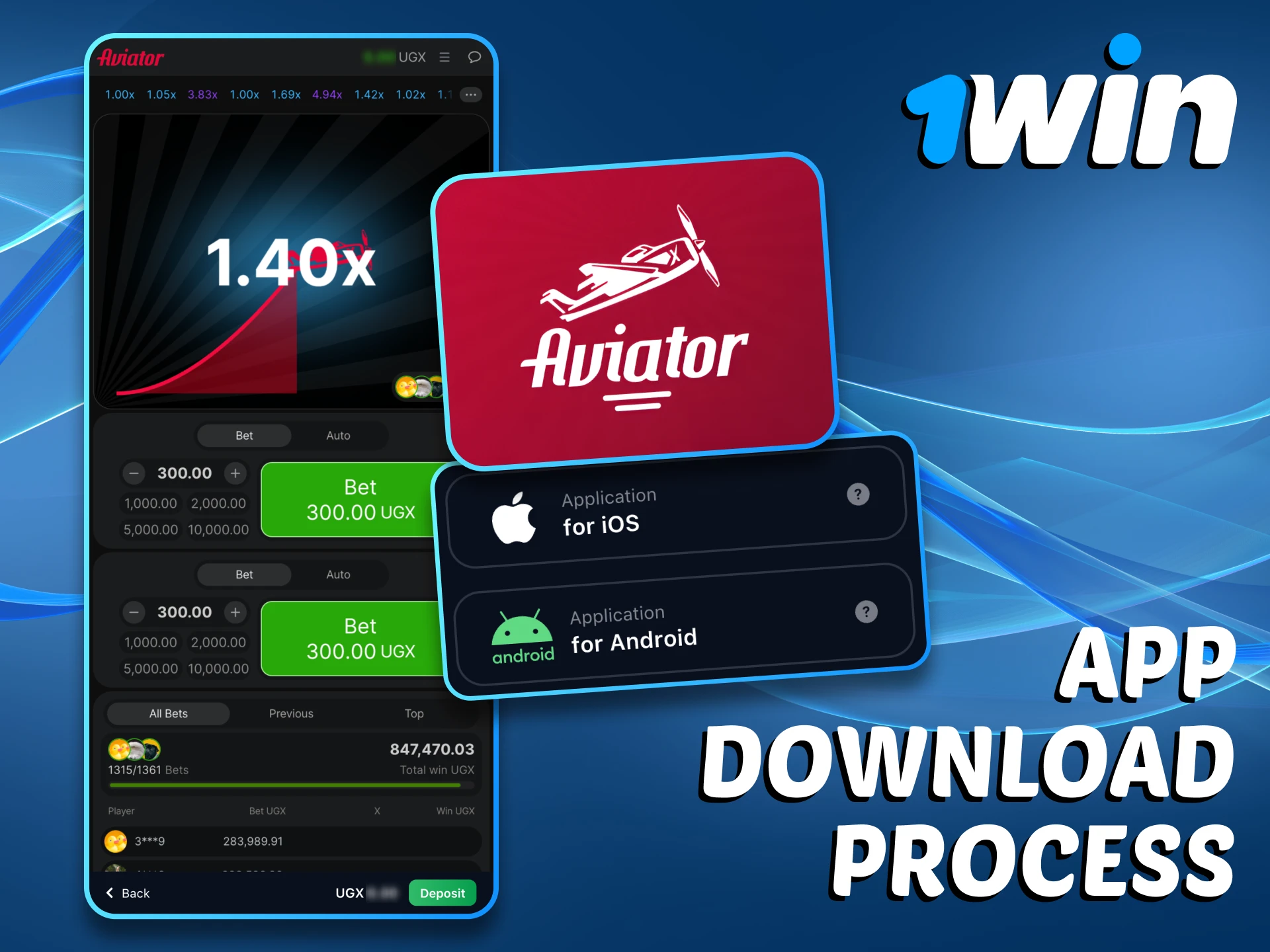 Experience 1Win Aviator online game on your mobile device.