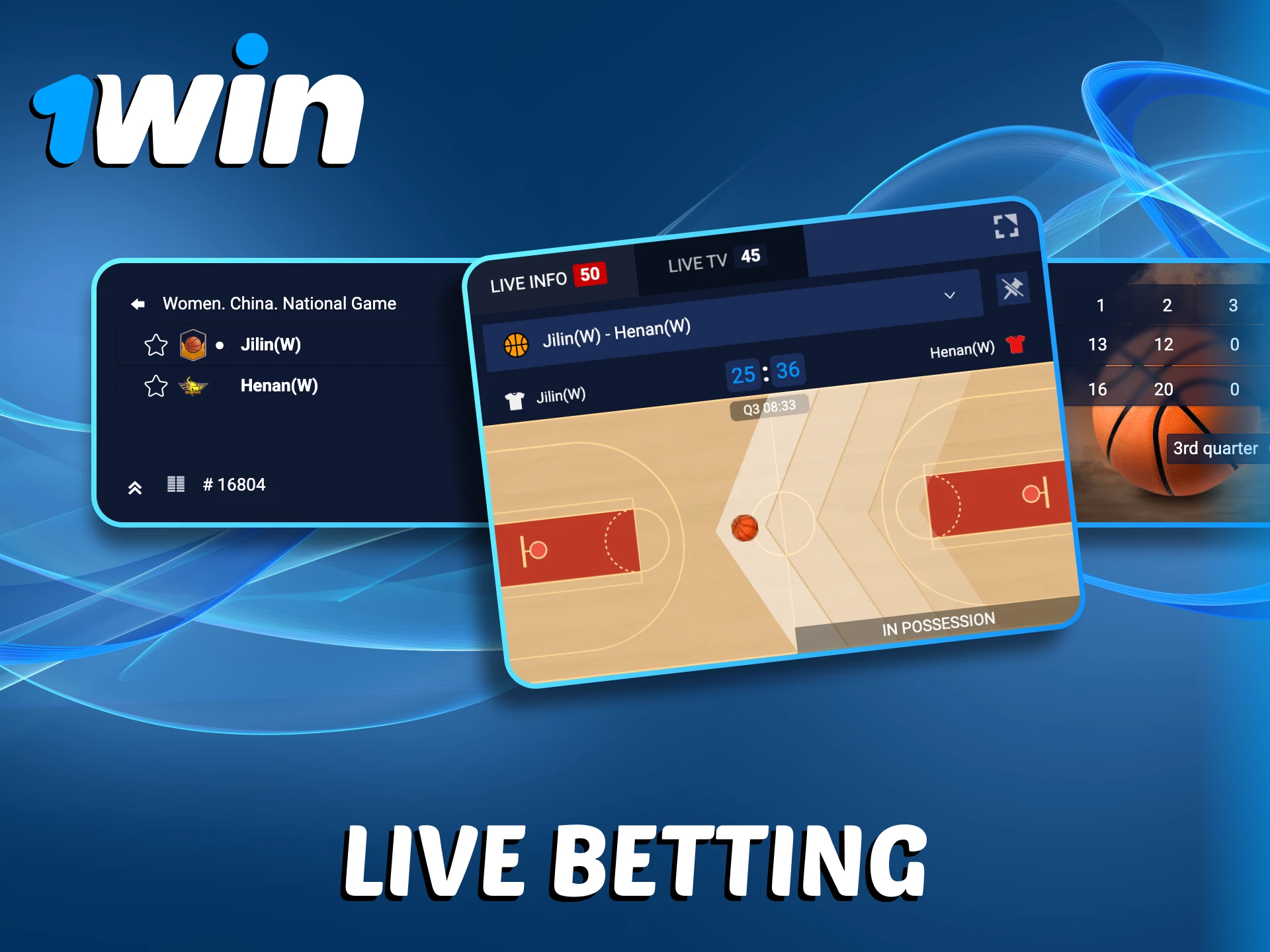 Try live basketball betting at 1Win website.