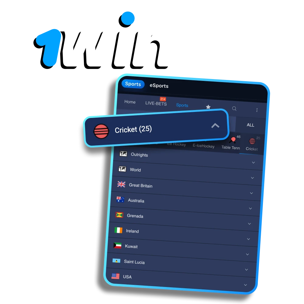 Enjoy cricket betting with 1Win official platform.