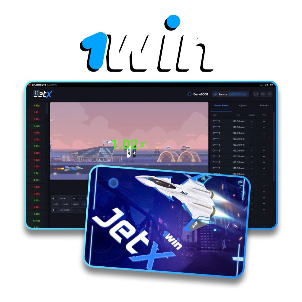 1Win JetX is one of the popular games in casino.