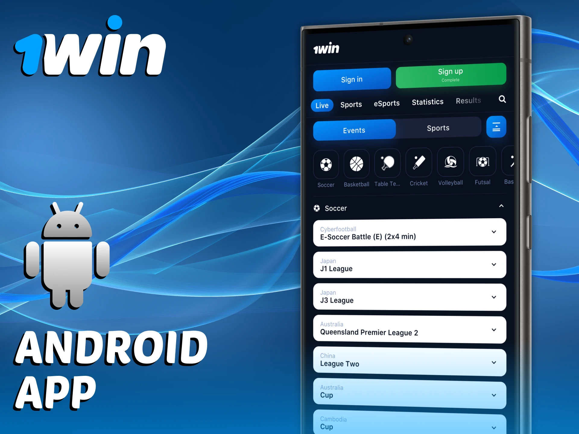Download 1Win app for android devices.