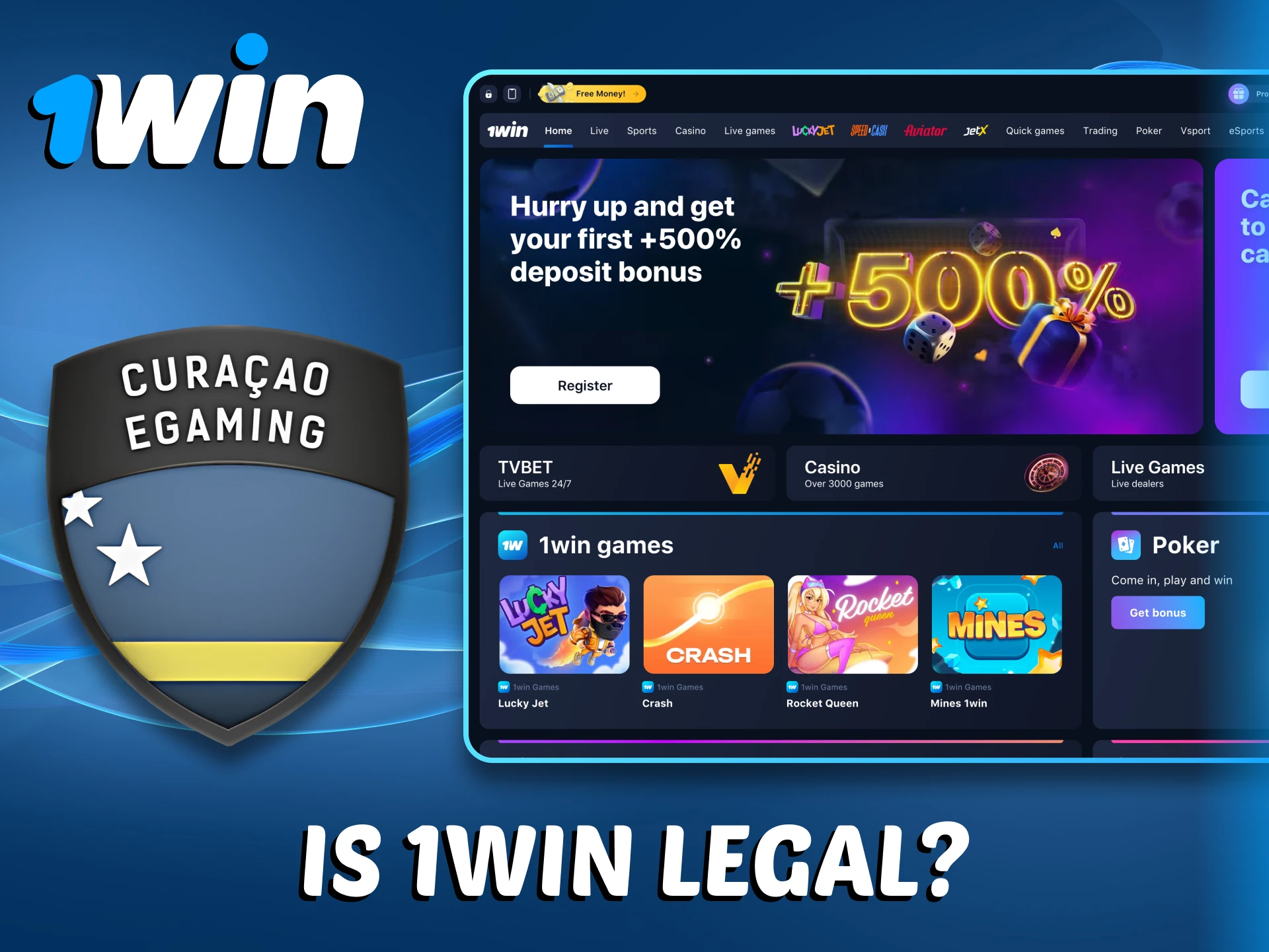 1Win website is a legally operating bookmaker in Uganda.