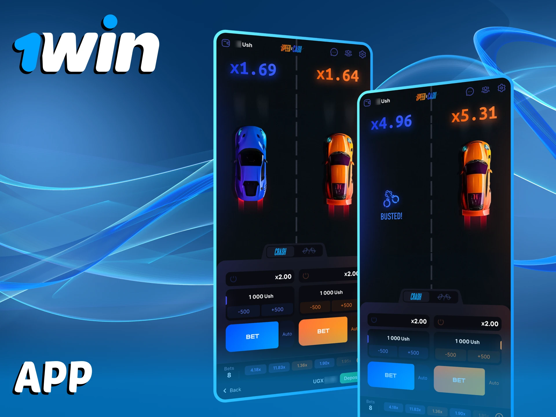 You can access Speed-n-Cash game using 1Win app.