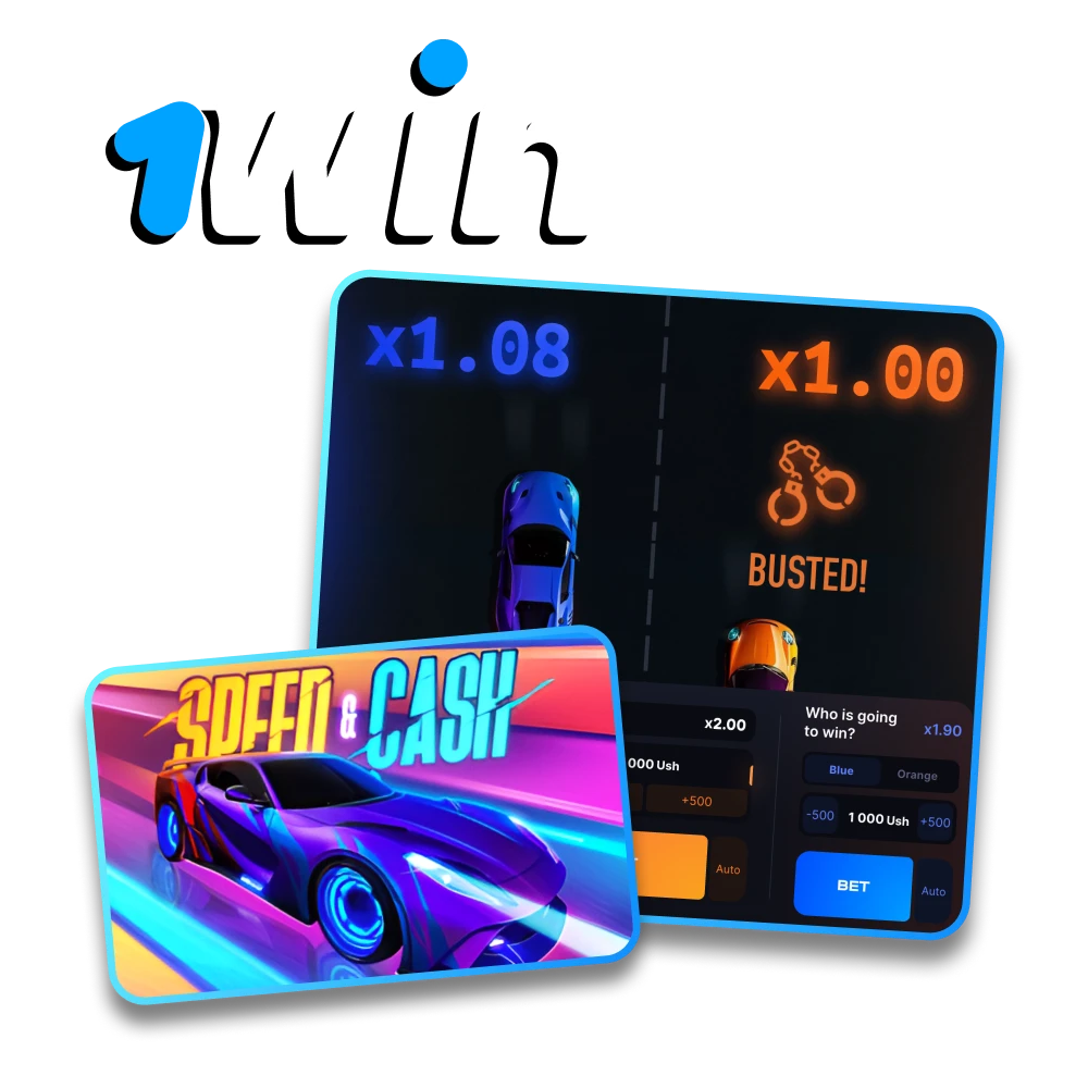 Enjoy the excitement of risky racing with 1Win Speed-n-Cash.