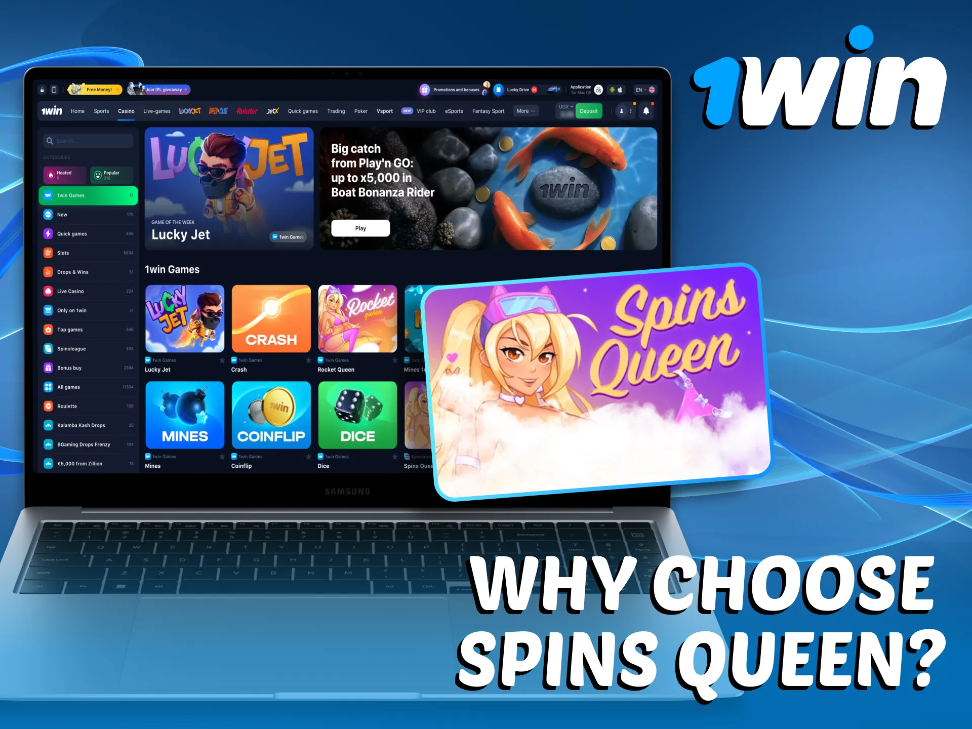 Here are some advantages of choosing Spins Queen game.