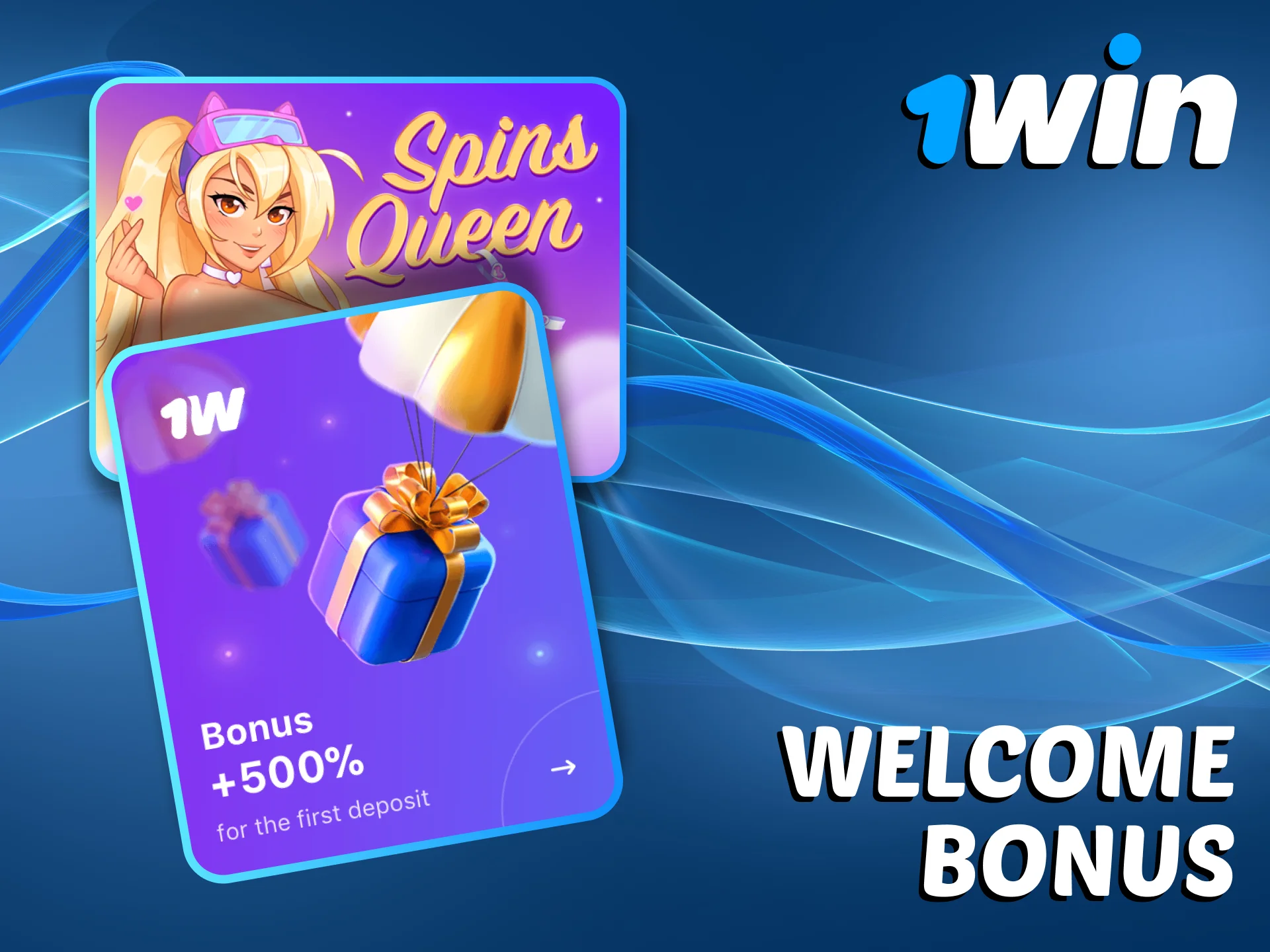 Receive a huge welcome bonus for 1Win Spins Queen.