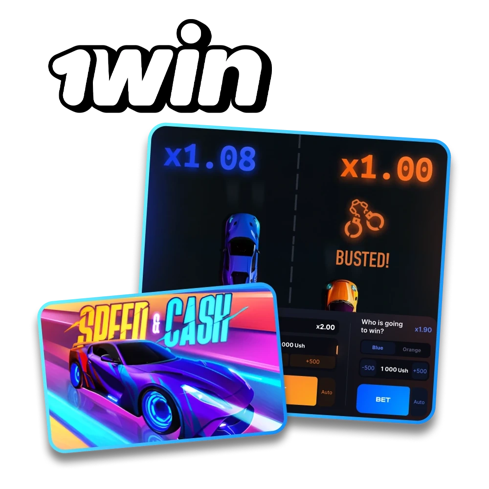 Enjoy the excitement of risky racing with 1Win Speed-n-Cash.