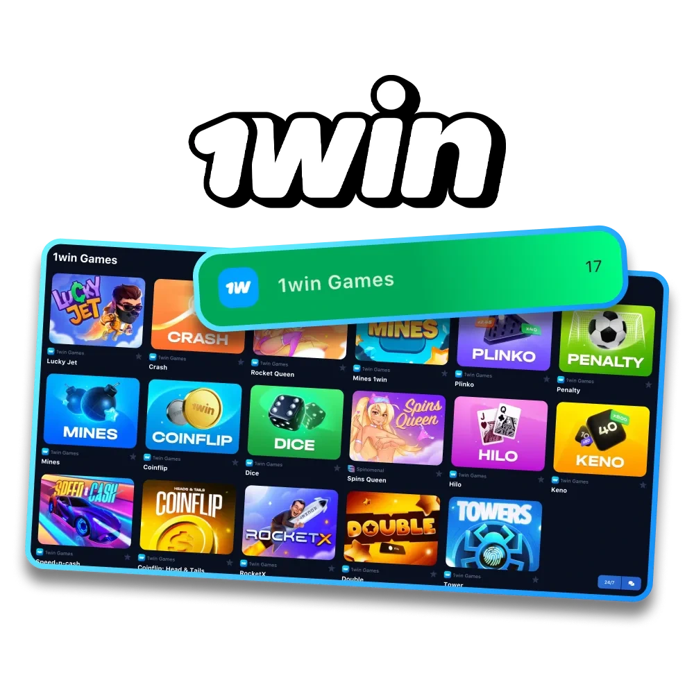 1Win platform has developed its own games.